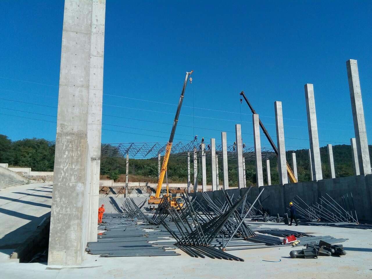 滕州威海搅拌站网架